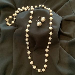 Silpada Sterling Pearl and Earring Set